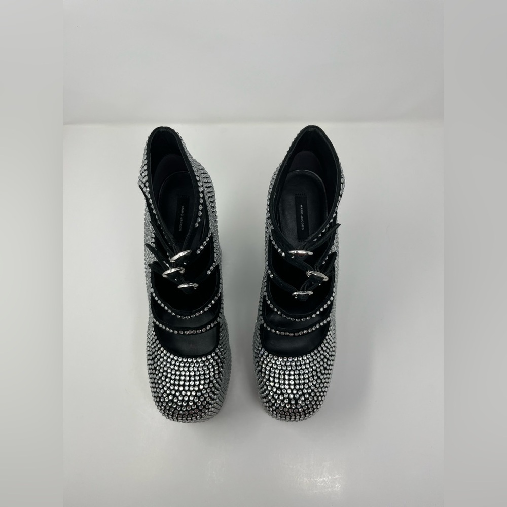 $650 MRSP | Marc Jacobs - The Rhinestone Kiki Ankle Boot | Black/Crystal | EU 40 - Picture 5 of 12